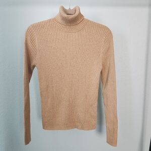 Vintage 90's The Limited Metallic Gold Turtleneck Sweater